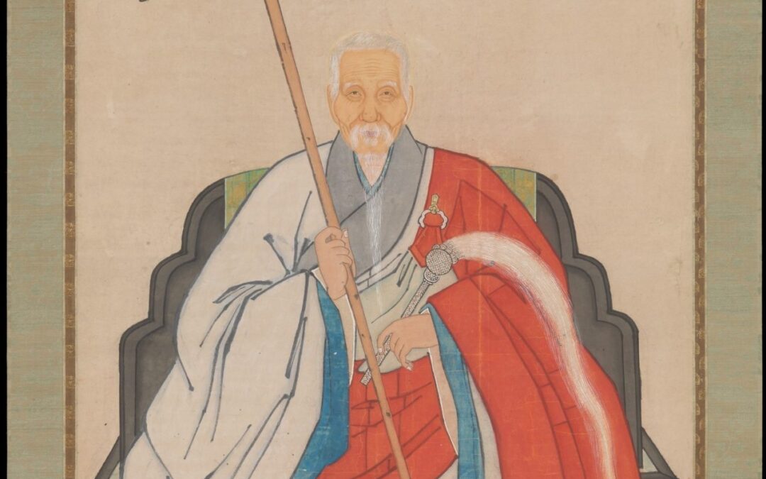 PORTRAIT OF YINYUAN LONGQI 隱元隆琦 (Jp. Ingen Ryūki) in the tradition of Kita Genki